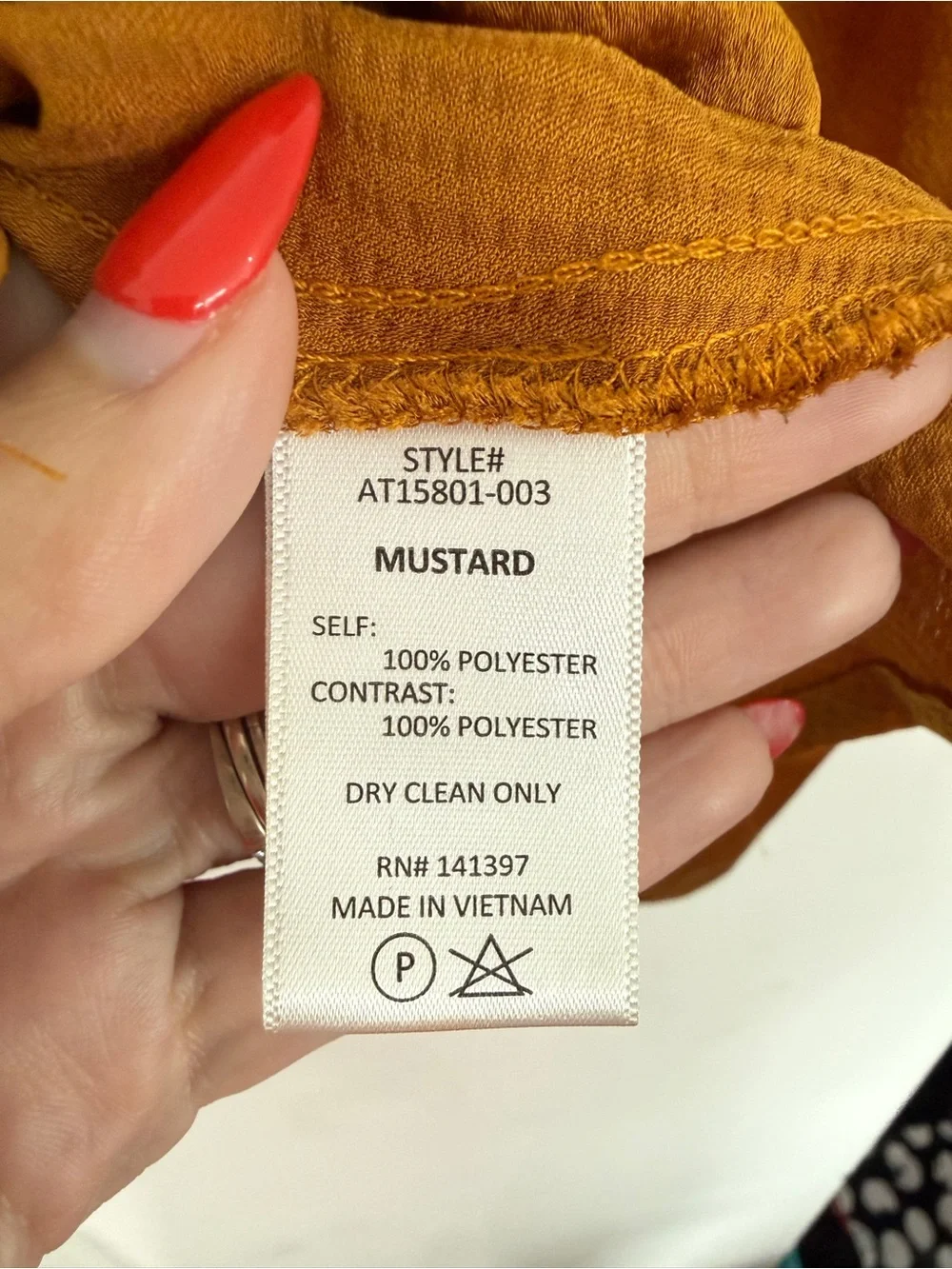 Astr Mustard Wrap Blouse with Puff Shoulders